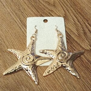 Gold Starfish Earrings